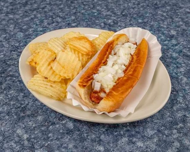 Hot Dog & Potato Chips.
