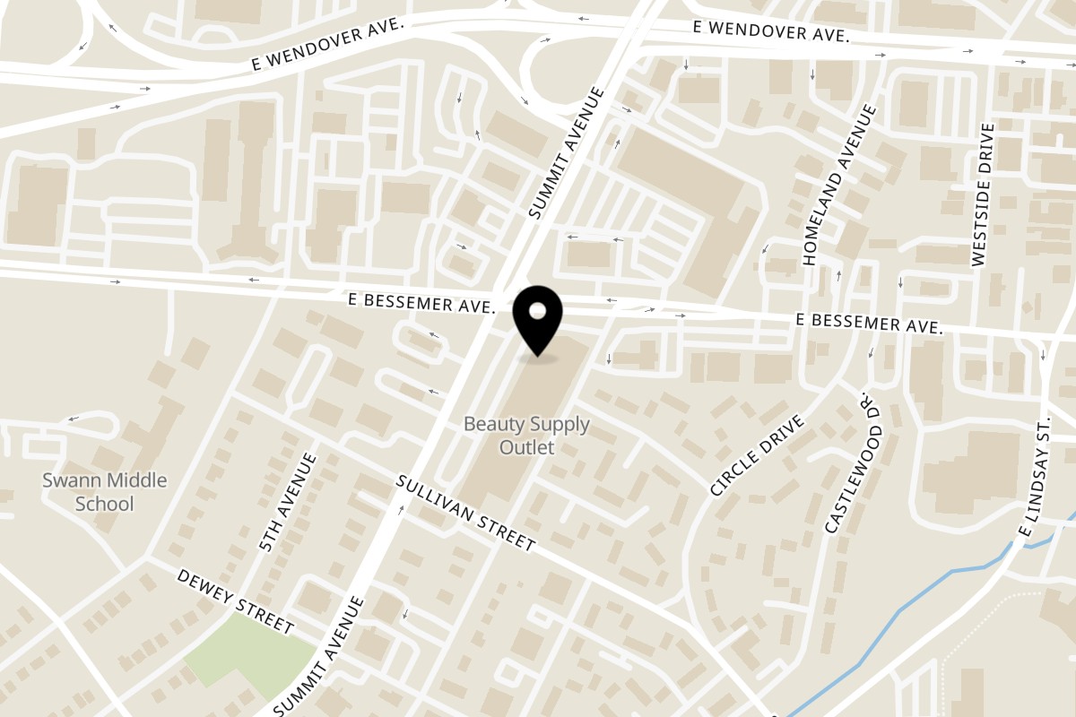 Map showing the location of Mayberry Ice Cream Restaurants Greensboro on 946 Summit Ave in Greensboro