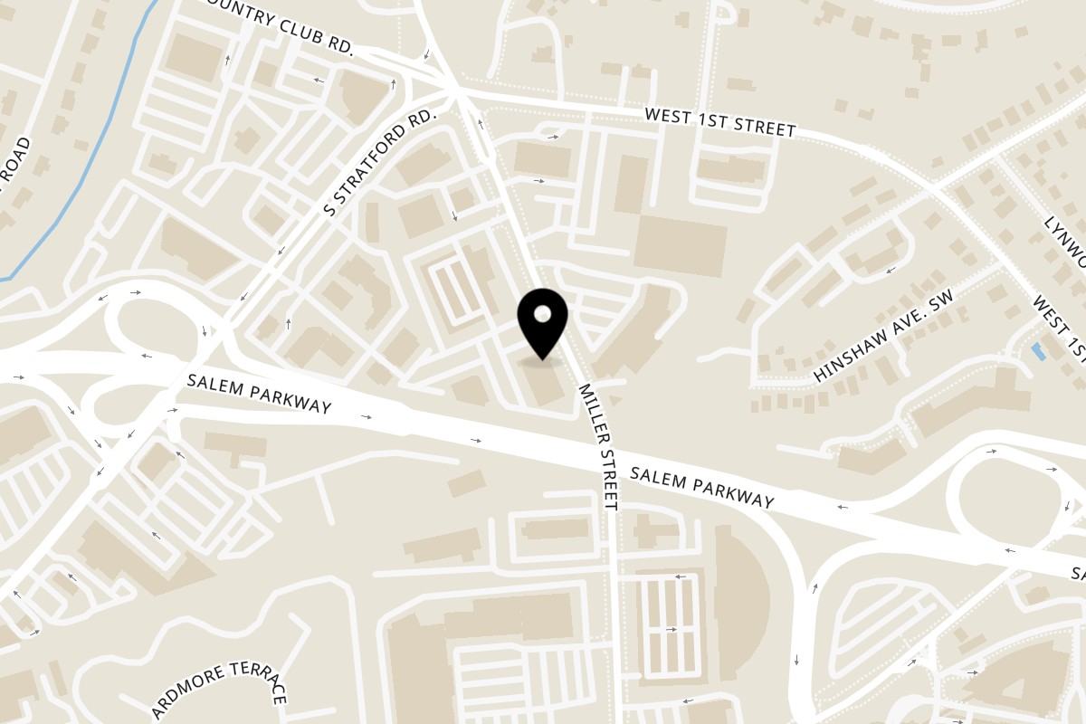 Map showing the location of Mayberry Ice Cream Restaurants Winston-Salem on 50 Miller St A in Winston-Salem